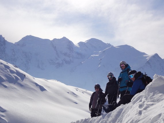 Ascent Descent offpiste Chamonix