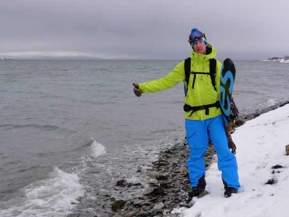 Visiting Border John Minogue for the first time in Lyngen.